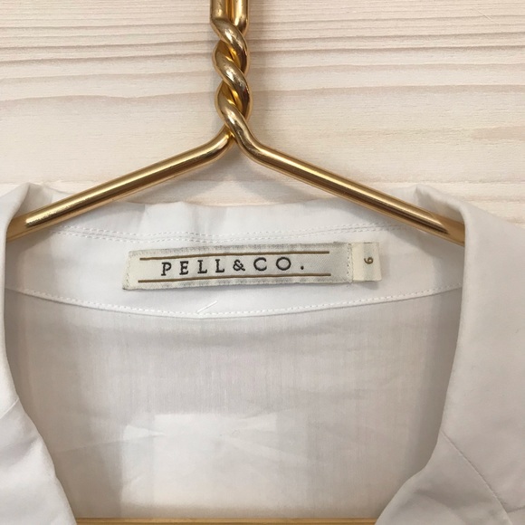 Pell & Co. ⚜️White Button Down Circular Design Top - Picture 5 of 15